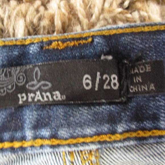 Prana Jeans Women's 6 Dark Wash Honor‎ Mid Rise Straight Leg Stretch Denim - Picture 5 of 7